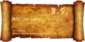 Móza Imre névjegykártya